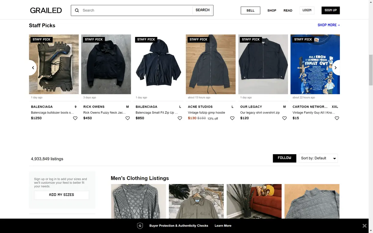 Grailed screenshot 9