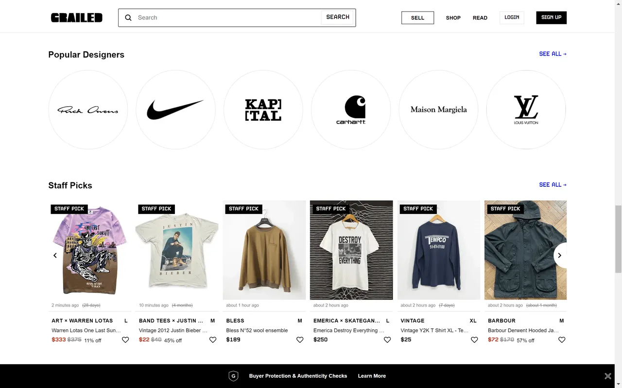 Grailed screenshot 4