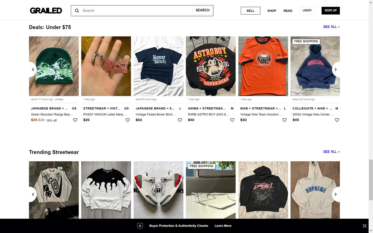 Grailed screenshot 5