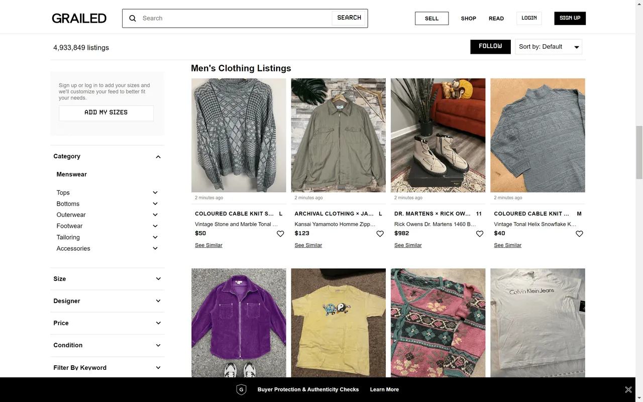 Grailed screenshot 10