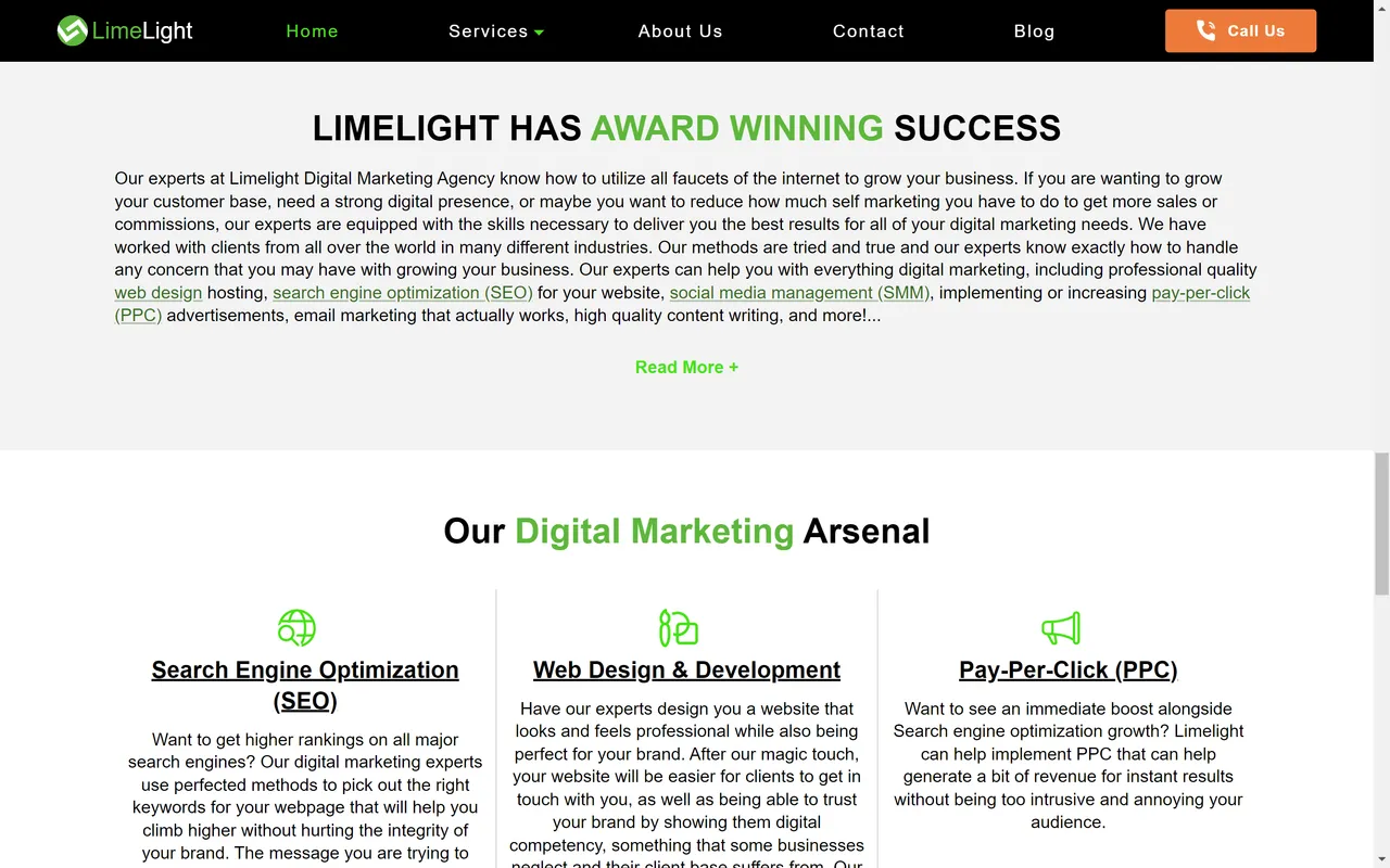 Limelight Digital Agency screenshot 1
